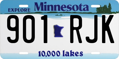 MN license plate 901RJK