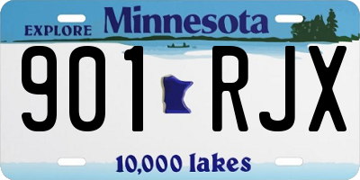 MN license plate 901RJX