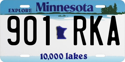 MN license plate 901RKA