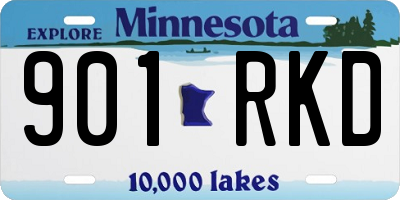 MN license plate 901RKD