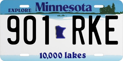MN license plate 901RKE