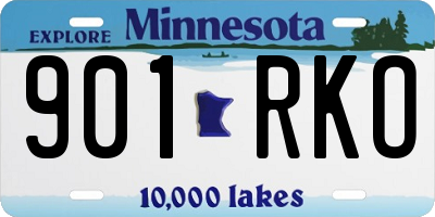 MN license plate 901RKO