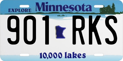 MN license plate 901RKS