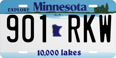 MN license plate 901RKW