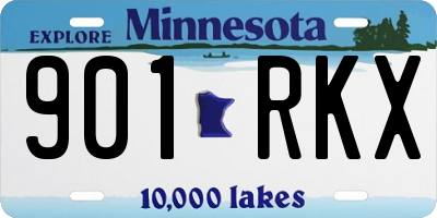MN license plate 901RKX