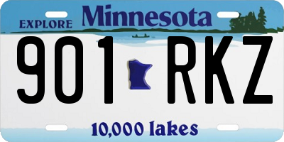 MN license plate 901RKZ