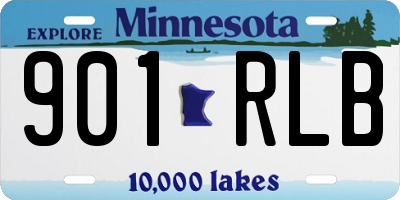 MN license plate 901RLB