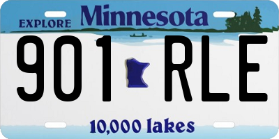 MN license plate 901RLE