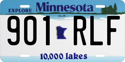 MN license plate 901RLF
