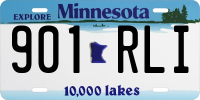 MN license plate 901RLI