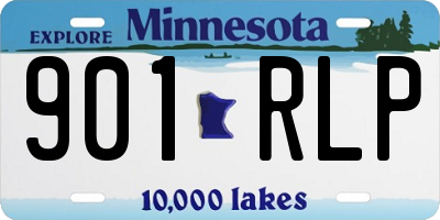 MN license plate 901RLP