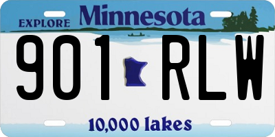 MN license plate 901RLW