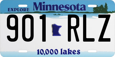 MN license plate 901RLZ