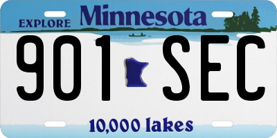 MN license plate 901SEC