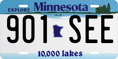 MN license plate 901SEE
