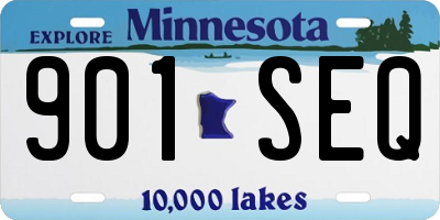 MN license plate 901SEQ