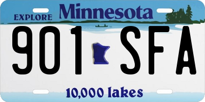 MN license plate 901SFA