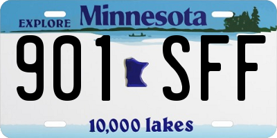 MN license plate 901SFF