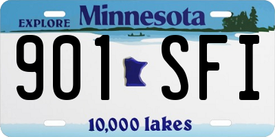 MN license plate 901SFI