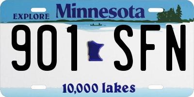 MN license plate 901SFN