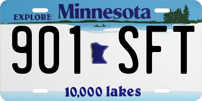 MN license plate 901SFT