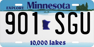 MN license plate 901SGU
