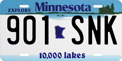 MN license plate 901SNK