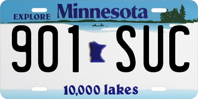 MN license plate 901SUC