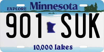 MN license plate 901SUK