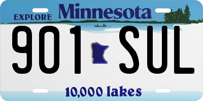 MN license plate 901SUL