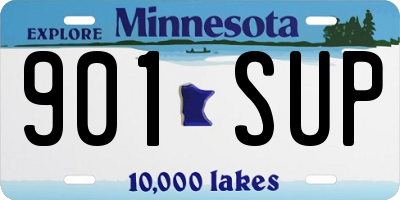 MN license plate 901SUP