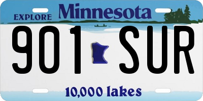 MN license plate 901SUR