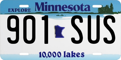 MN license plate 901SUS