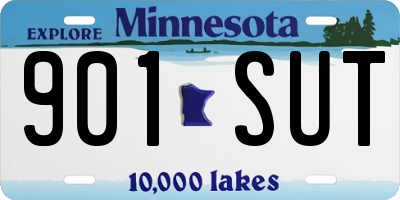 MN license plate 901SUT