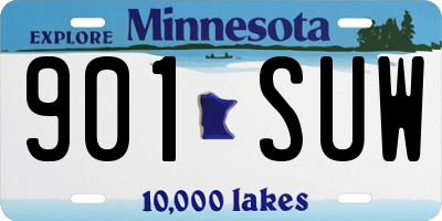 MN license plate 901SUW