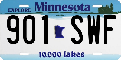 MN license plate 901SWF