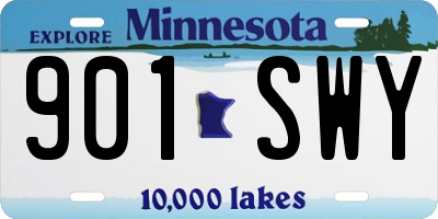 MN license plate 901SWY
