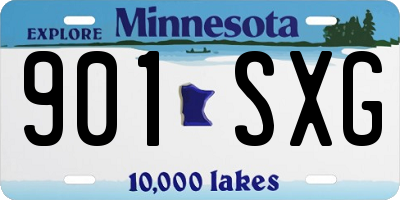 MN license plate 901SXG
