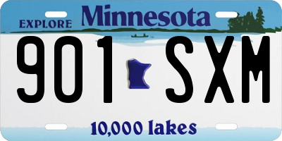 MN license plate 901SXM