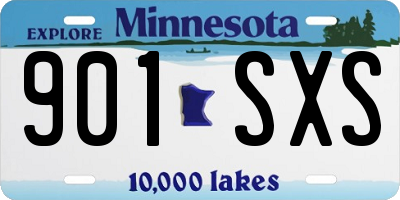 MN license plate 901SXS