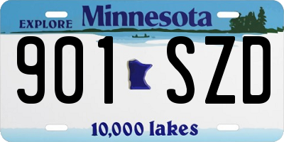 MN license plate 901SZD