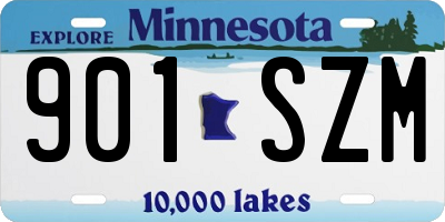 MN license plate 901SZM