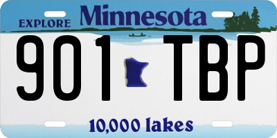 MN license plate 901TBP