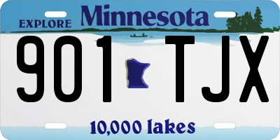 MN license plate 901TJX