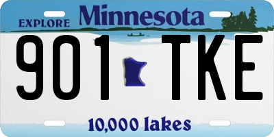 MN license plate 901TKE