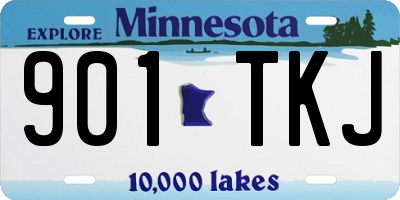 MN license plate 901TKJ