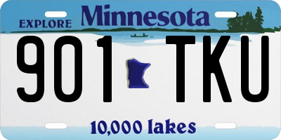 MN license plate 901TKU
