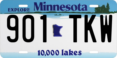 MN license plate 901TKW