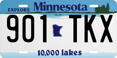 MN license plate 901TKX