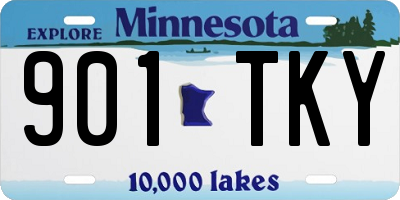 MN license plate 901TKY